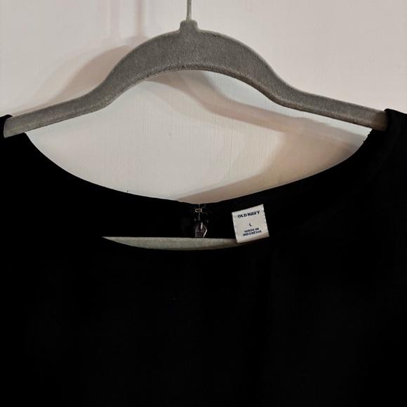 NWOT Old Navy Black Long Sleeve Dress sz L Bell Sleeve 3/4 - Picture 5 of 9